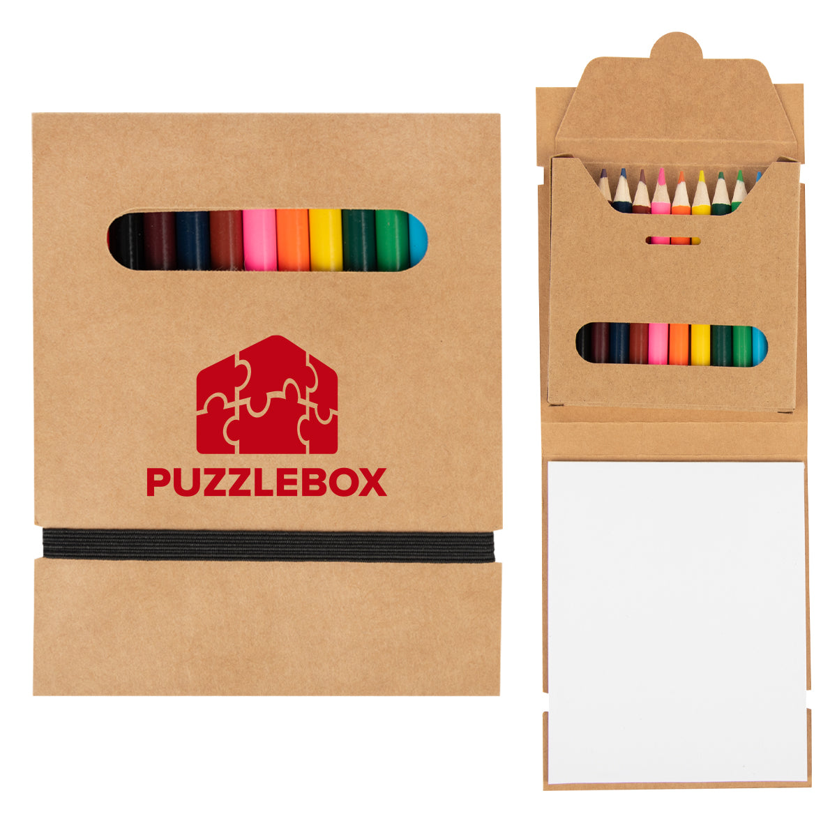 150 Units 12-PIECE COLORED PENCIL SET WITH PAPER WITH YOUR MESSAGE