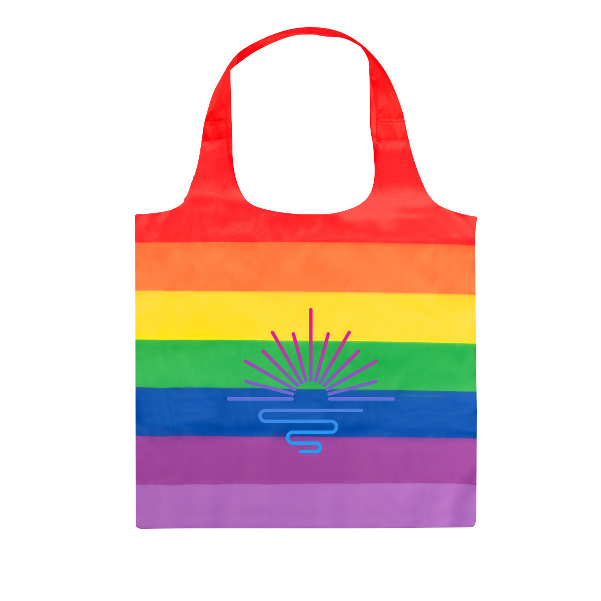 100 Rainbow Totes with your logo