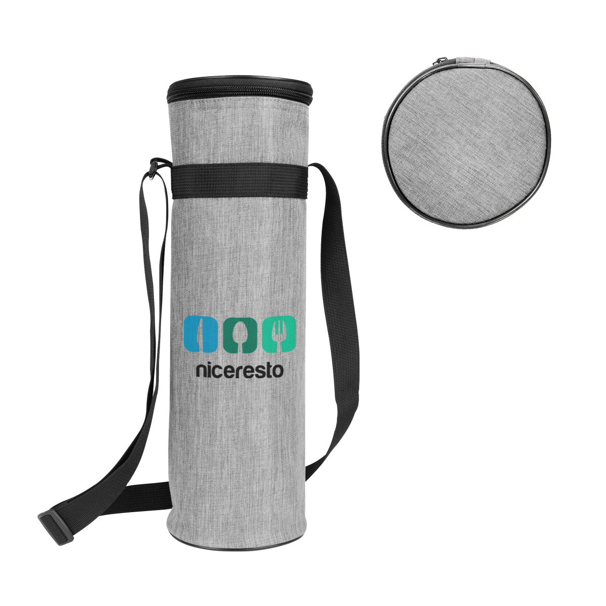 100 RPET HEATHERED WINE COOLER TOTE BAG WITH YOUR LOGO
