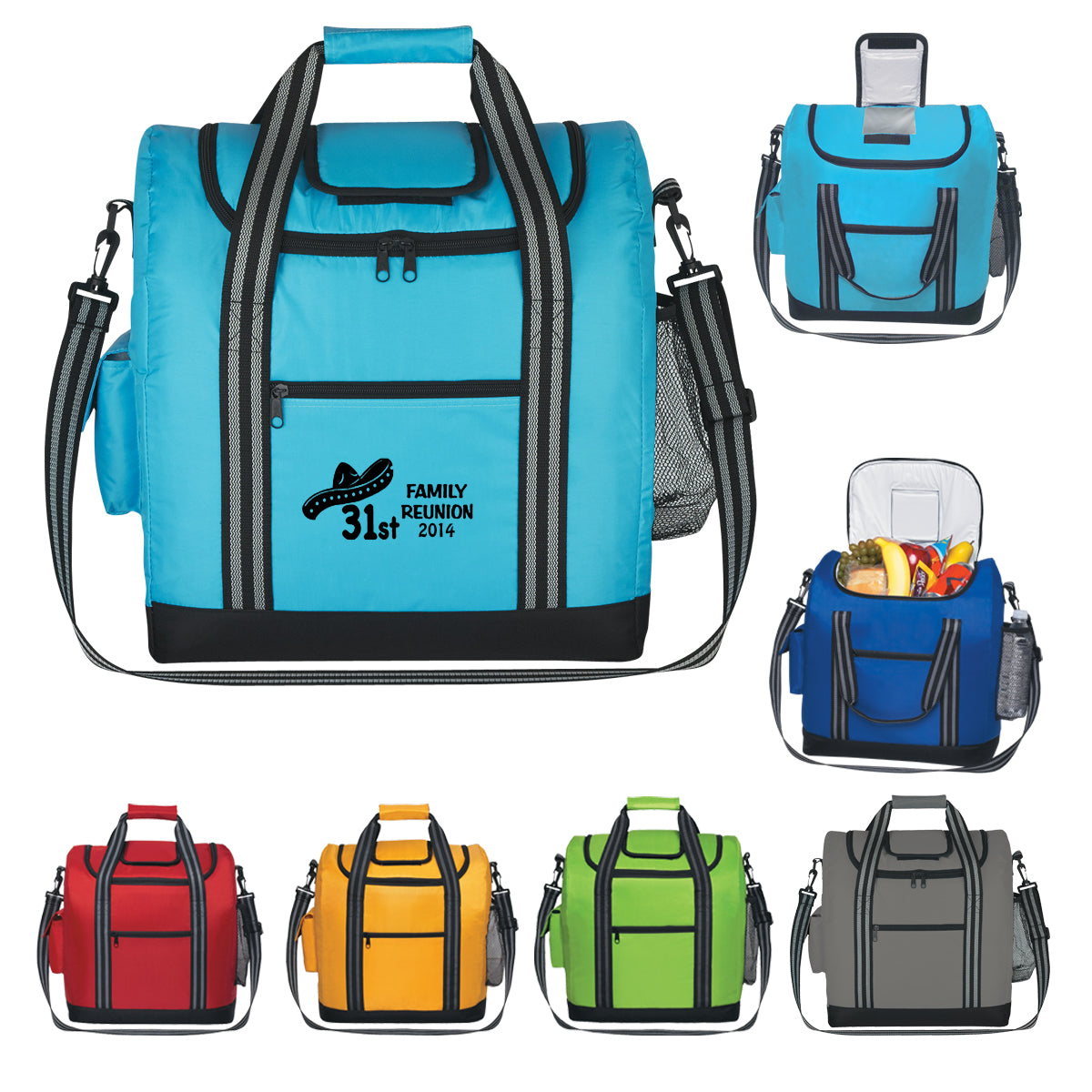 25 Printed Flip Flap Cooler Bags
