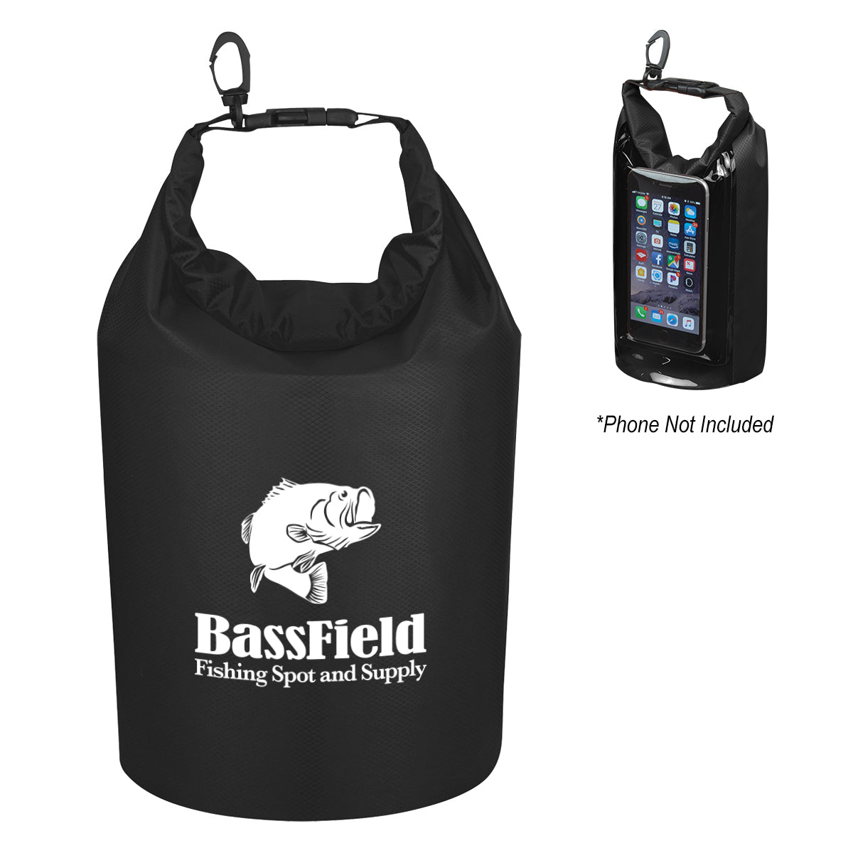 50 Waterproof Drybags with Window Printed with your Logo