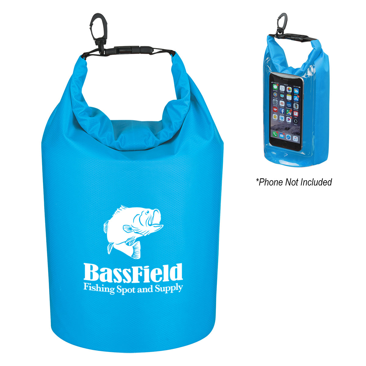 50 Waterproof Drybags with Window Printed with your Logo