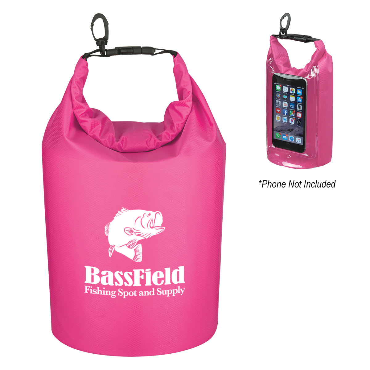 50 Waterproof Drybags with Window Printed with your Logo