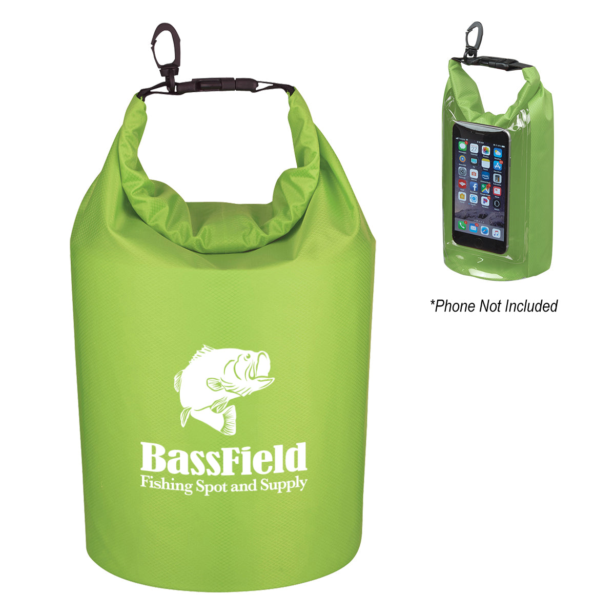 50 Waterproof Drybags with Window Printed with your Logo