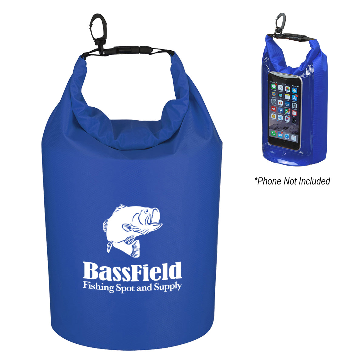 50 Waterproof Drybags with Window Printed with your Logo