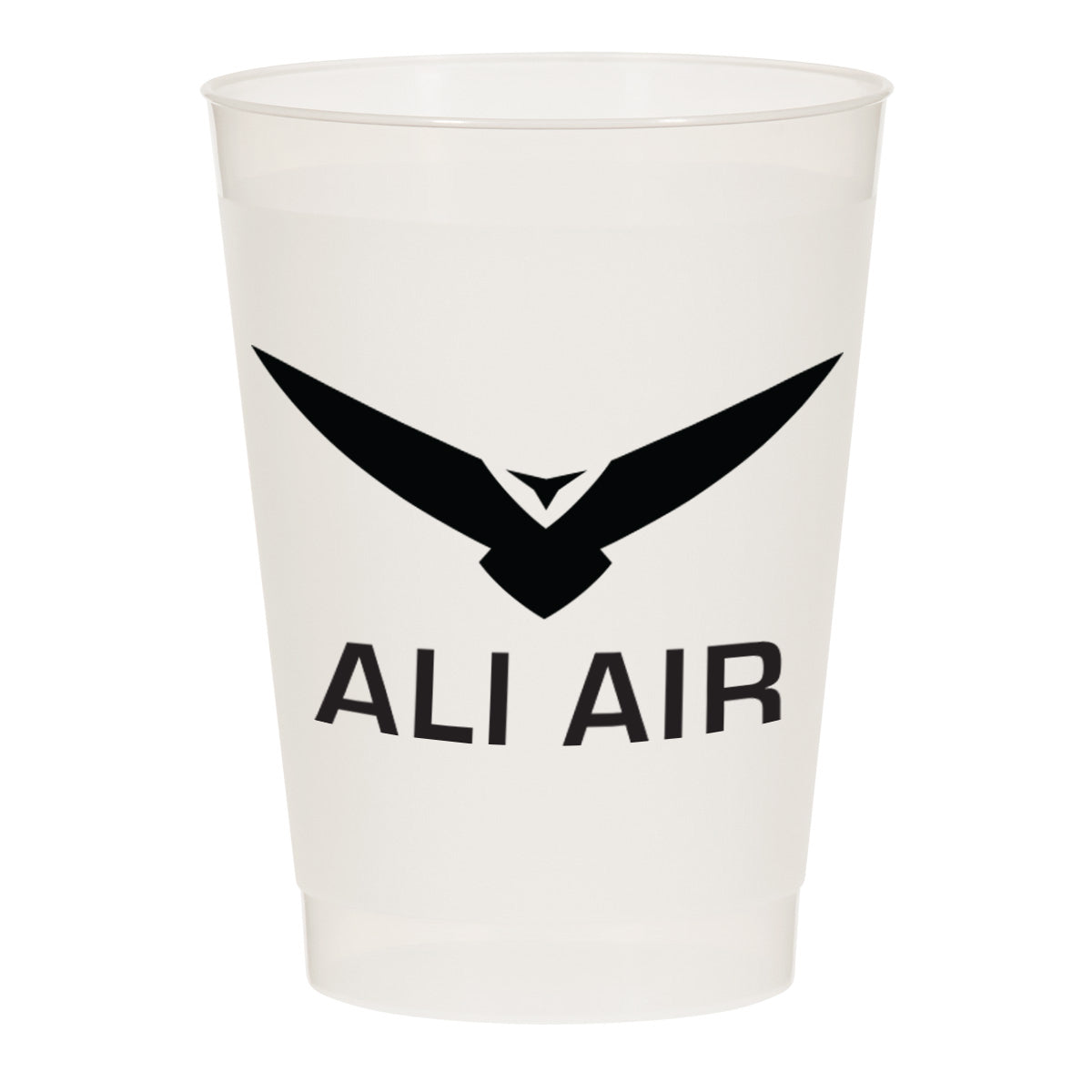 250 Plastic Frosted 10 Ounce Beverage Cups with your logo.