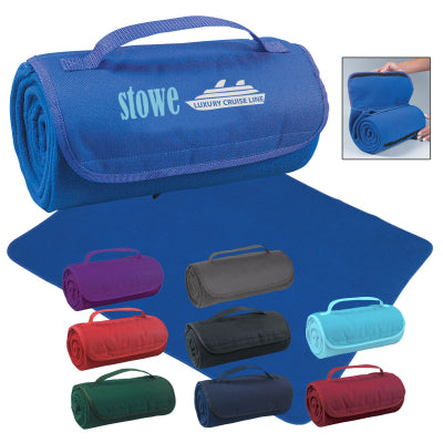 25 ROLL-UP BLANKETS PRINTED WITH YOUR LOGO