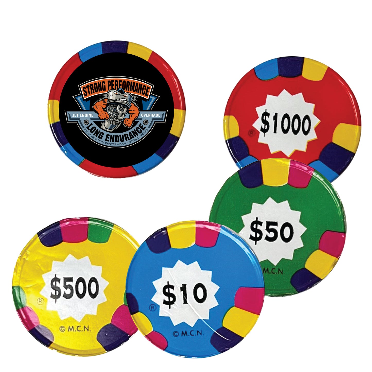 500 Chocolate Poker Chips with your Message