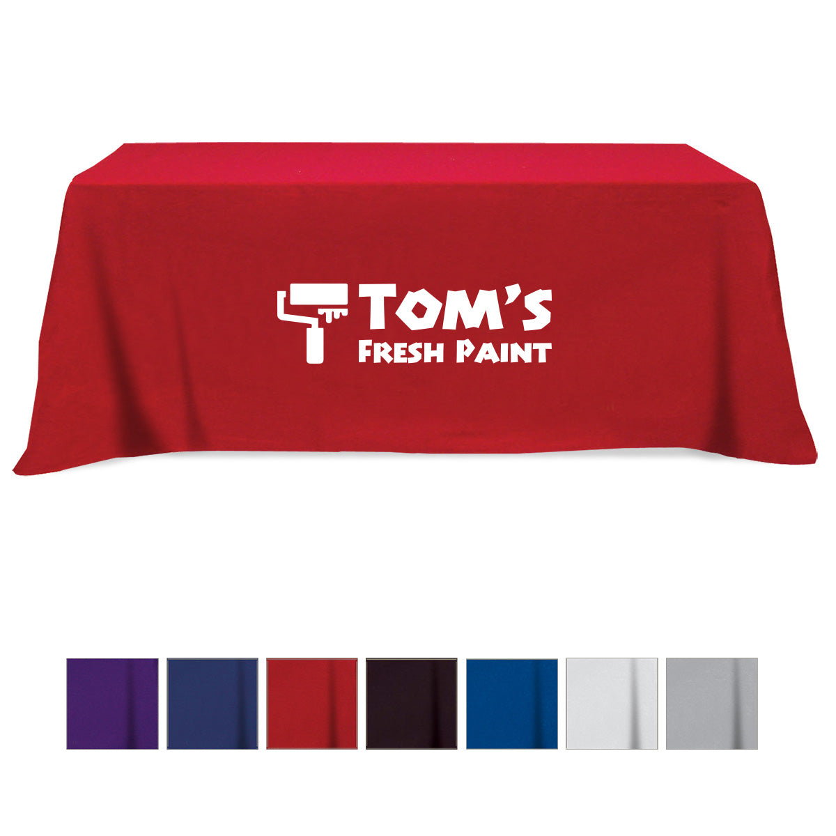 2 Units FLAT POLY/COTTON 3-SIDED TABLE COVER - FITS 8' STANDARD TABLE
