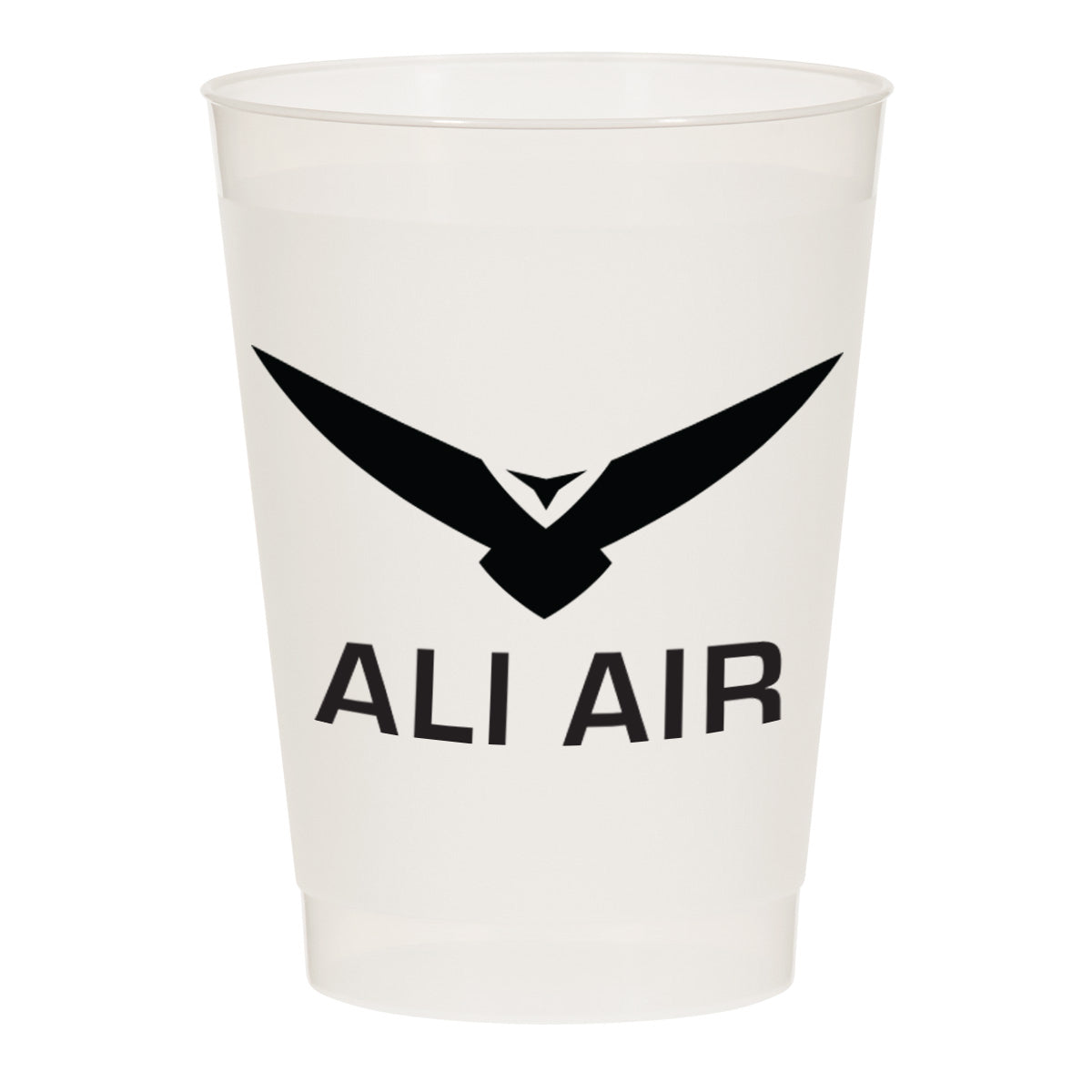 250  Plastic Frosted 10 Ounce Beverage Cups with your logo.