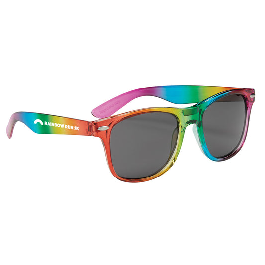 100 pair of printed Rainbow Sunglasses with your logo