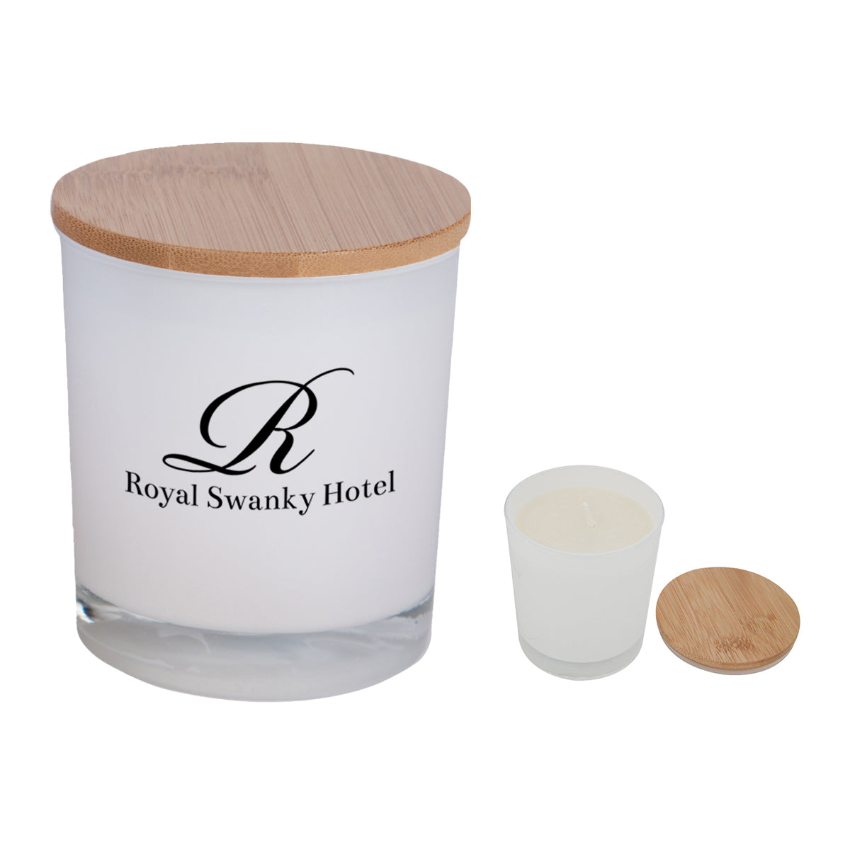 36 Soy Candles Decorated with your Logo and Lid