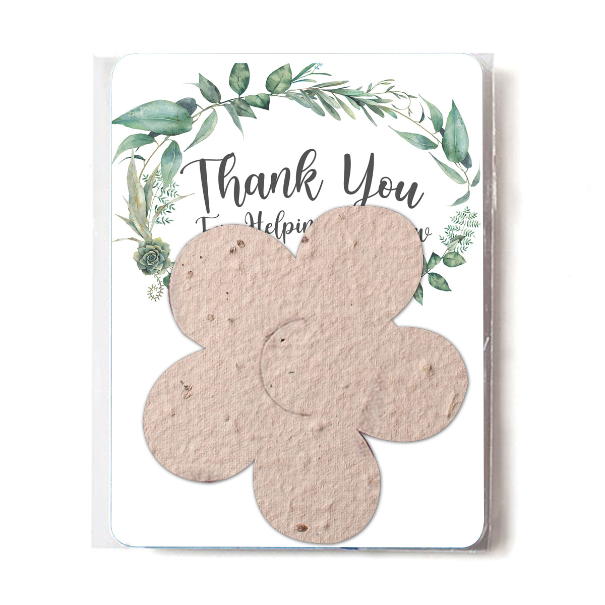 250 Flower Shaped Wildflower Seed Packs with your message